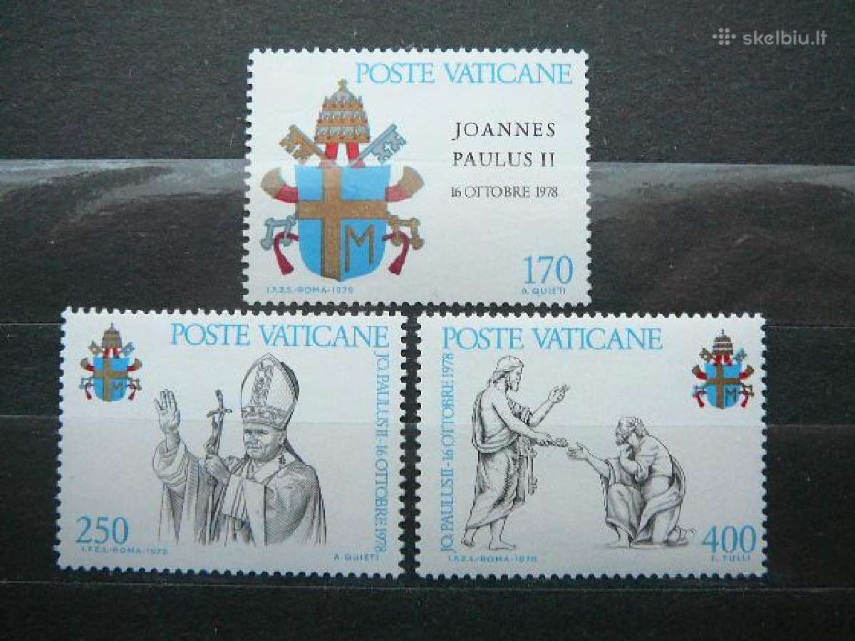 Popiezius Paulius II Vatikanas svarus mnh vt791