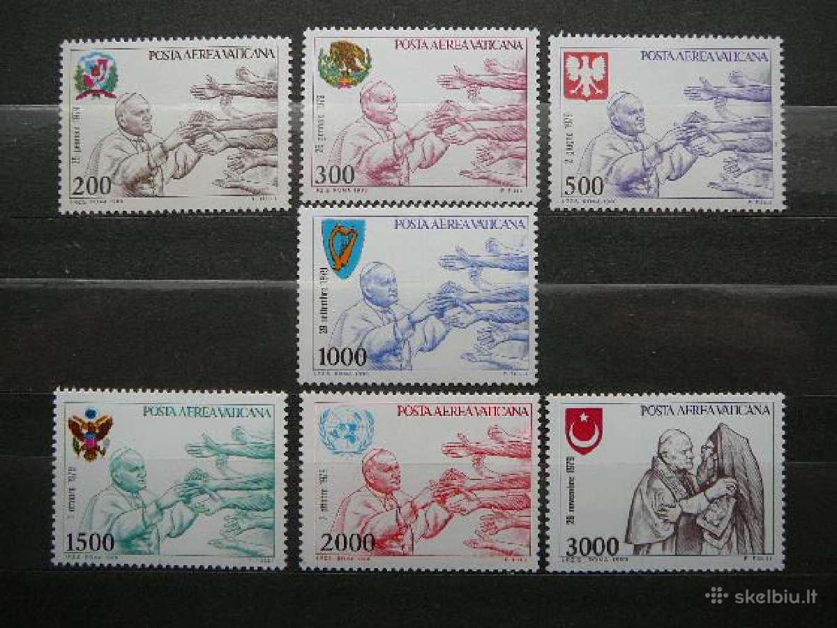 Popiezius Paulius II Vatikanas svarus mnh vt802