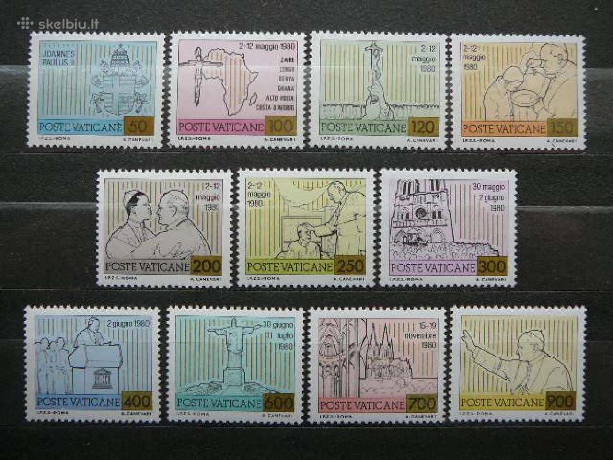 Popiezius Keliones Vatikanas svarus mnh vt816