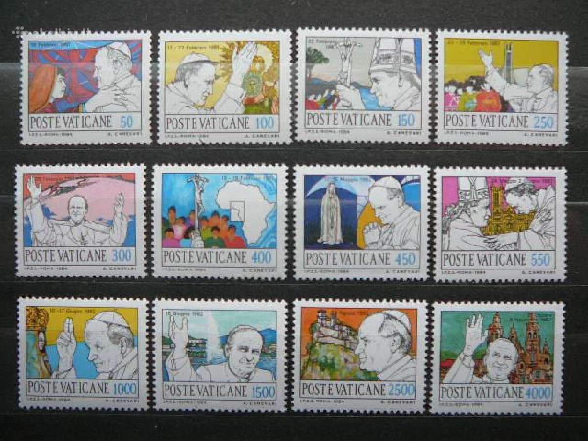 Popiezius Keliones Vatikanas 1984 mnh vt852s
