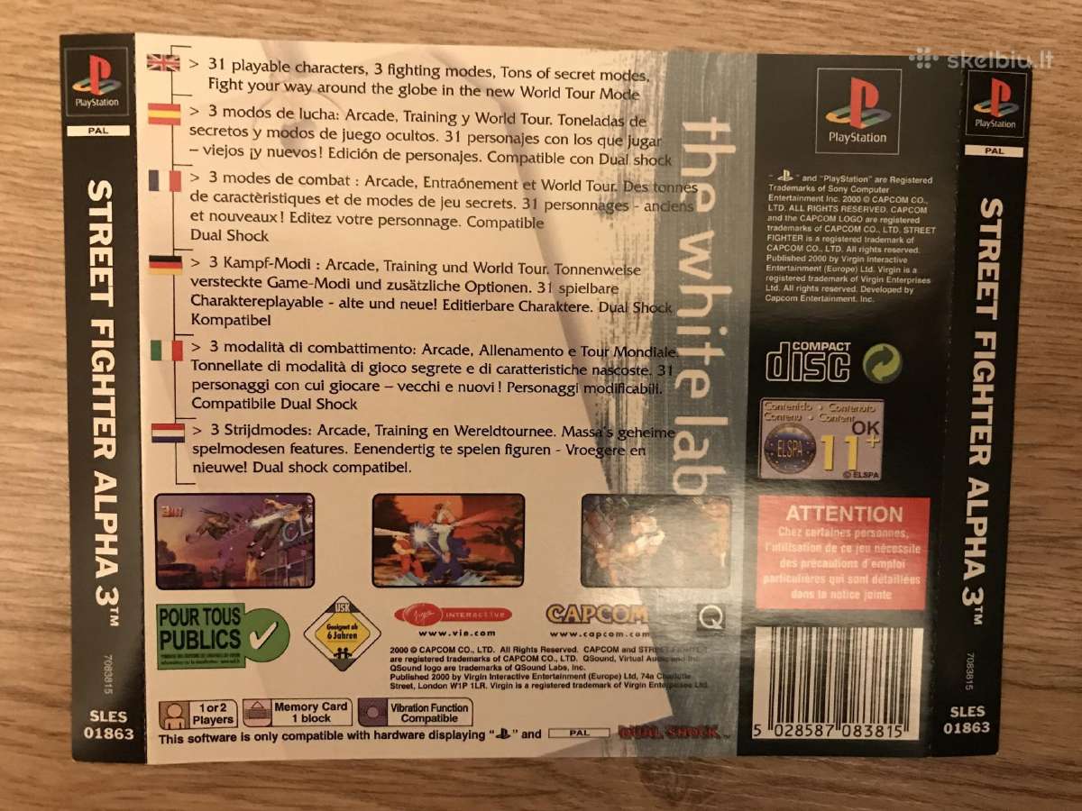 Ps1 Street fighter alpha 3 zaidimo dezutes dalys - nuotraukos Nr. 2