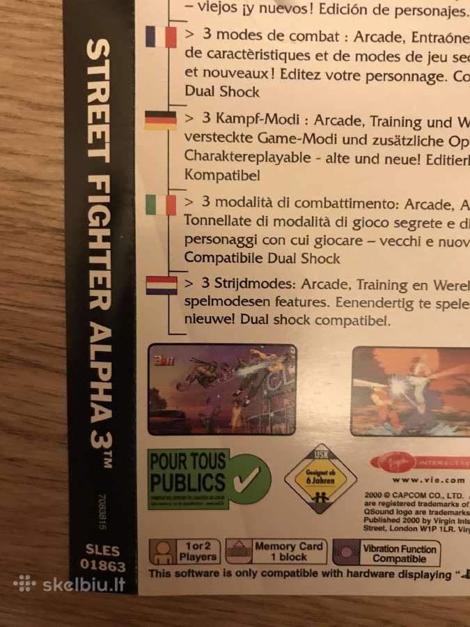 Ps1 Street fighter alpha 3 zaidimo dezutes dalys - nuotraukos Nr. 6
