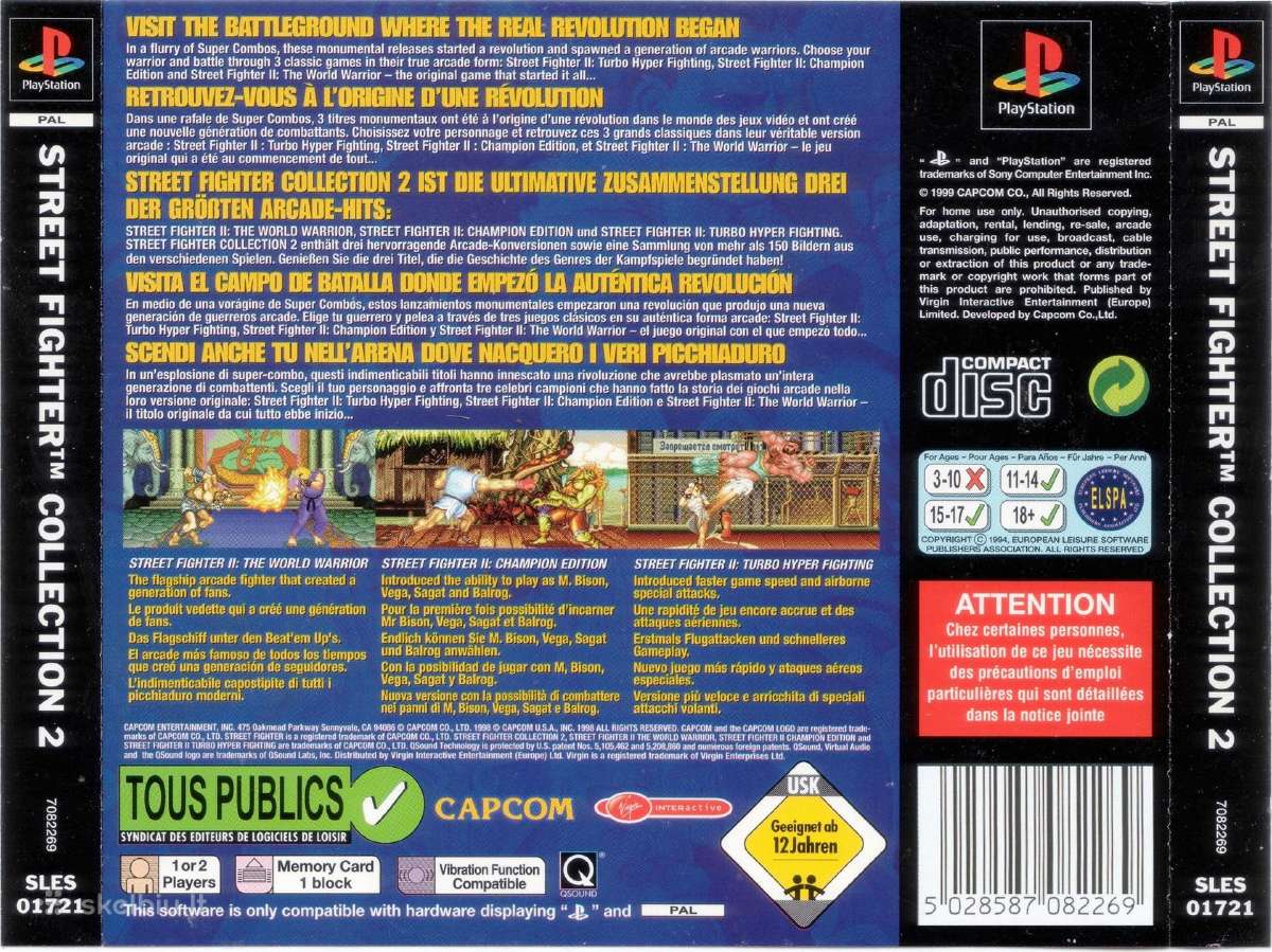 Ps1 Street fighter collection 2, Ps2, PS3 - nuotraukos Nr. 14