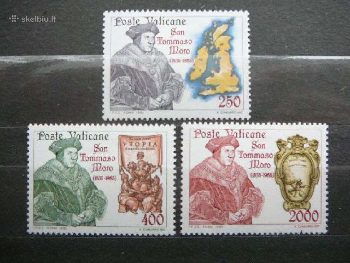 Sv. T. Moras Vatikanas 1985 svarus mnh vt870s
