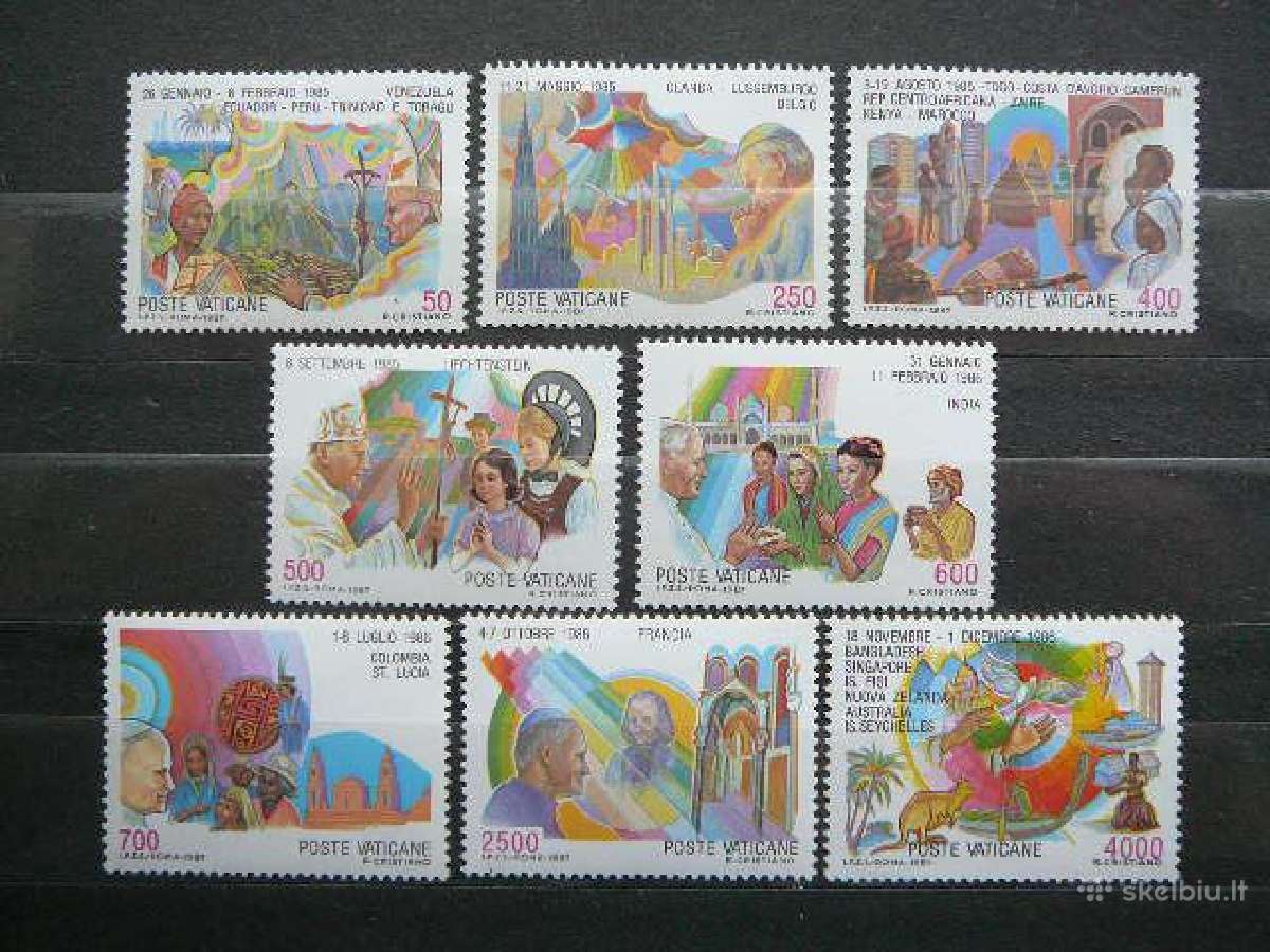 Popiezius Keliones Vatikanas 1987svarus mnh vt926s
