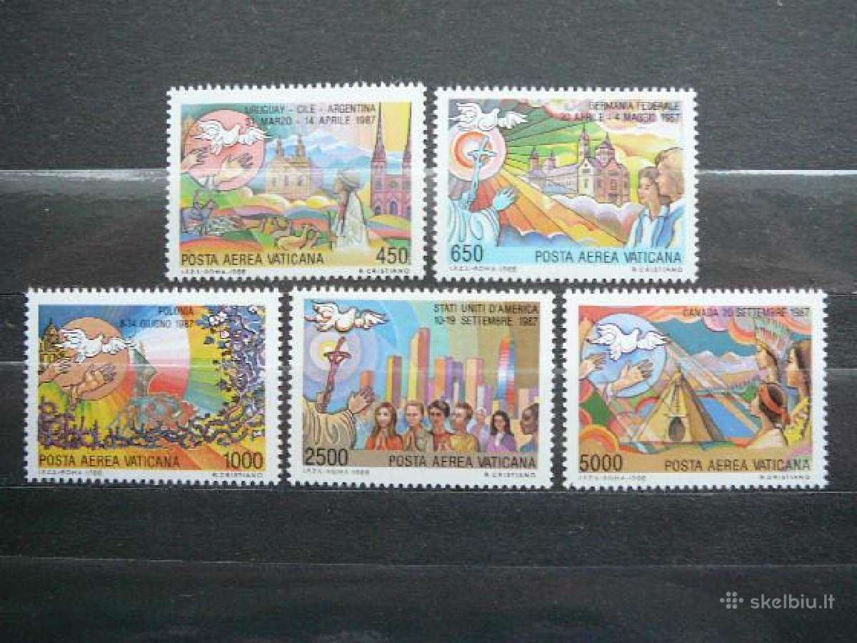 Popiezius Keliones Vatikanas svarus mnh vt885