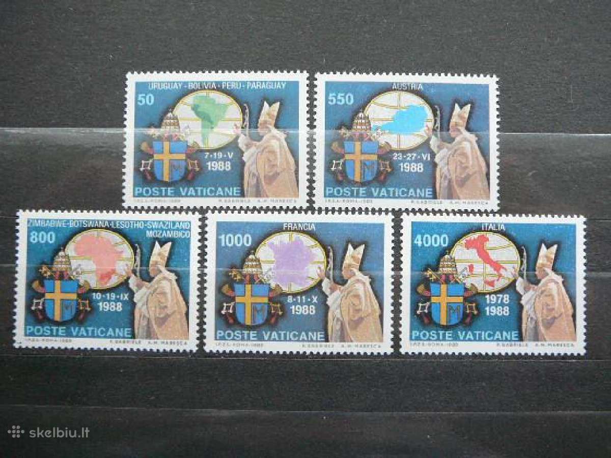 Popiezius Keliones Vatikanas svarus mnh vt895