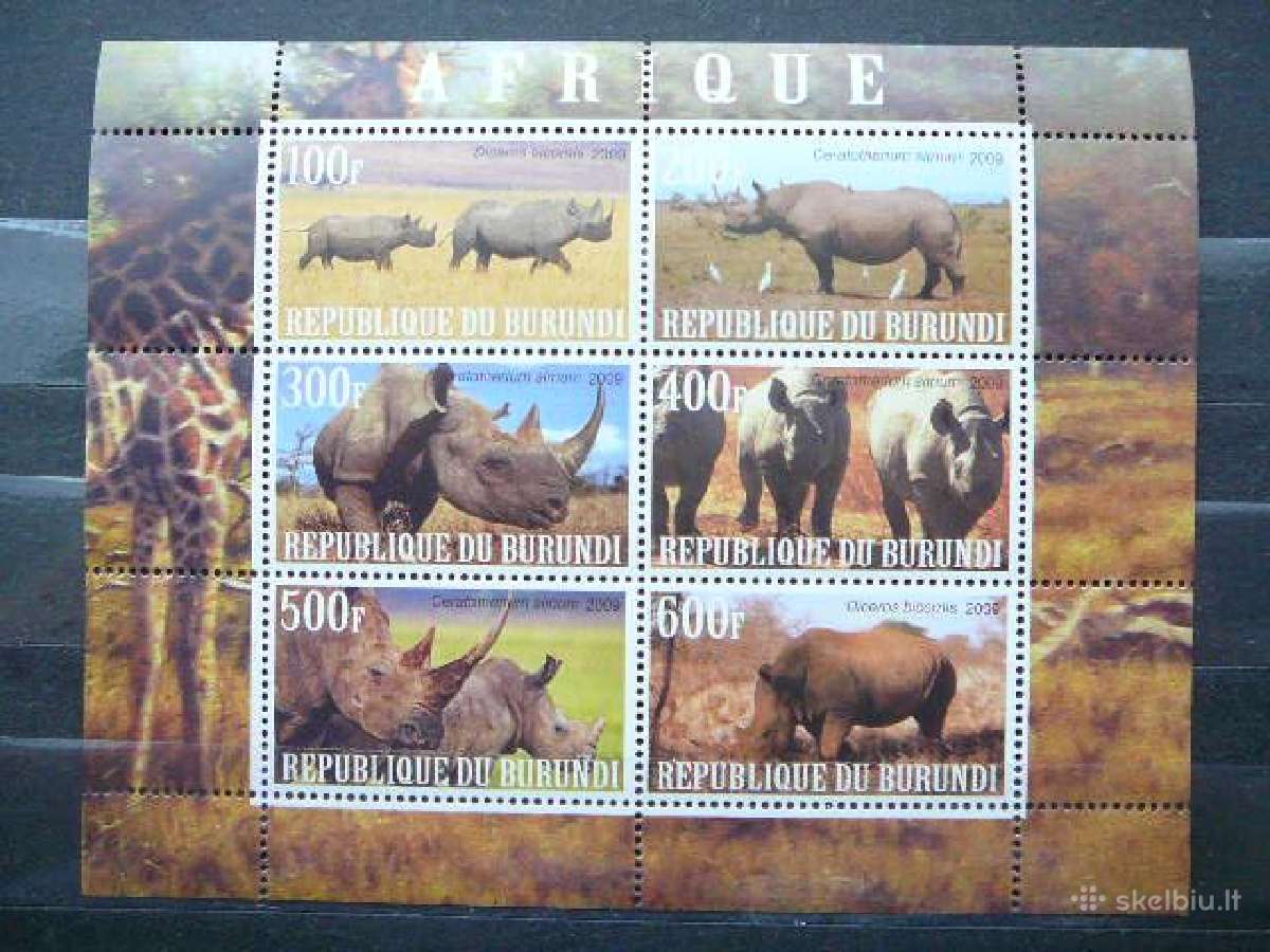 Raganosiai Burundis 2009 Mnh g077a