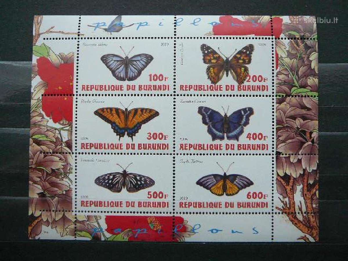Drugeliai 2009 Burundis svarus g079s