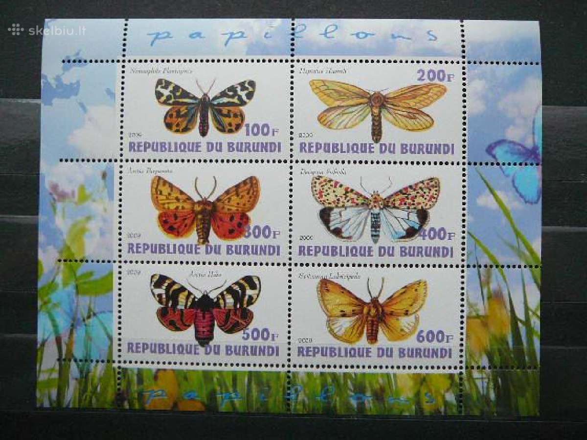 Drugeliai 2009 Burundis svarus g080s