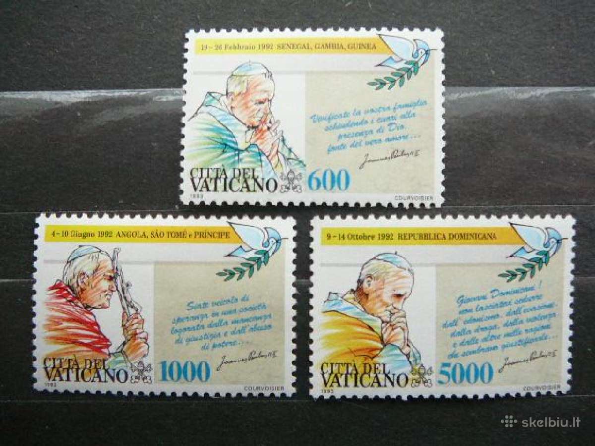 Popiezius Keliones Vatikanas svarus mnh vt937