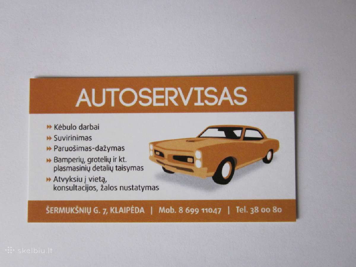 Automobilių kebulo remontas, parošimas dažymas.