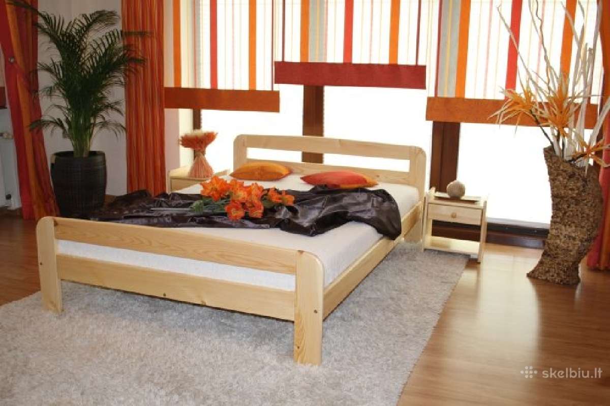 Nauja medinė lova 160x200 tik 150eur - nuotraukos Nr. 3