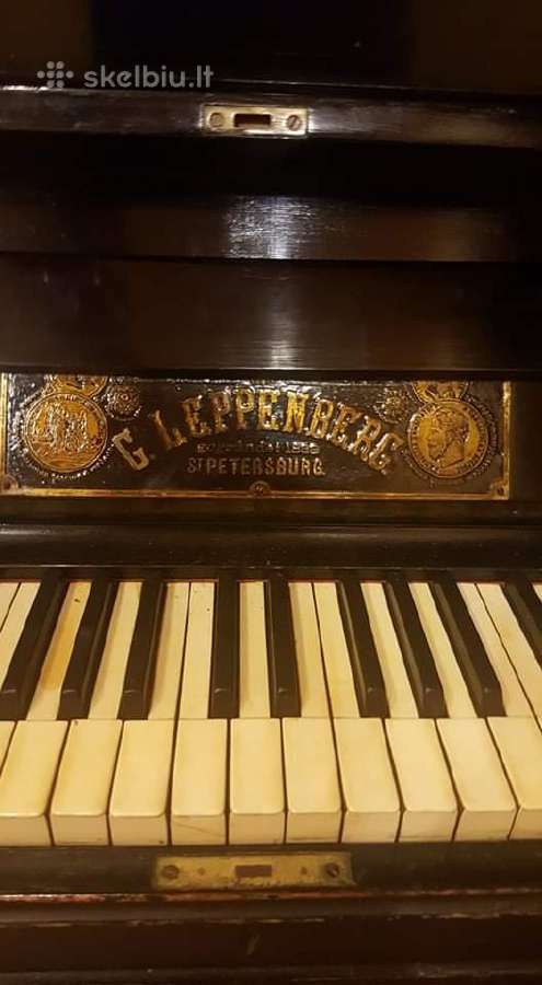 1888m. pianinas su dramblio kaulo klavišais - nuotraukos Nr. 2