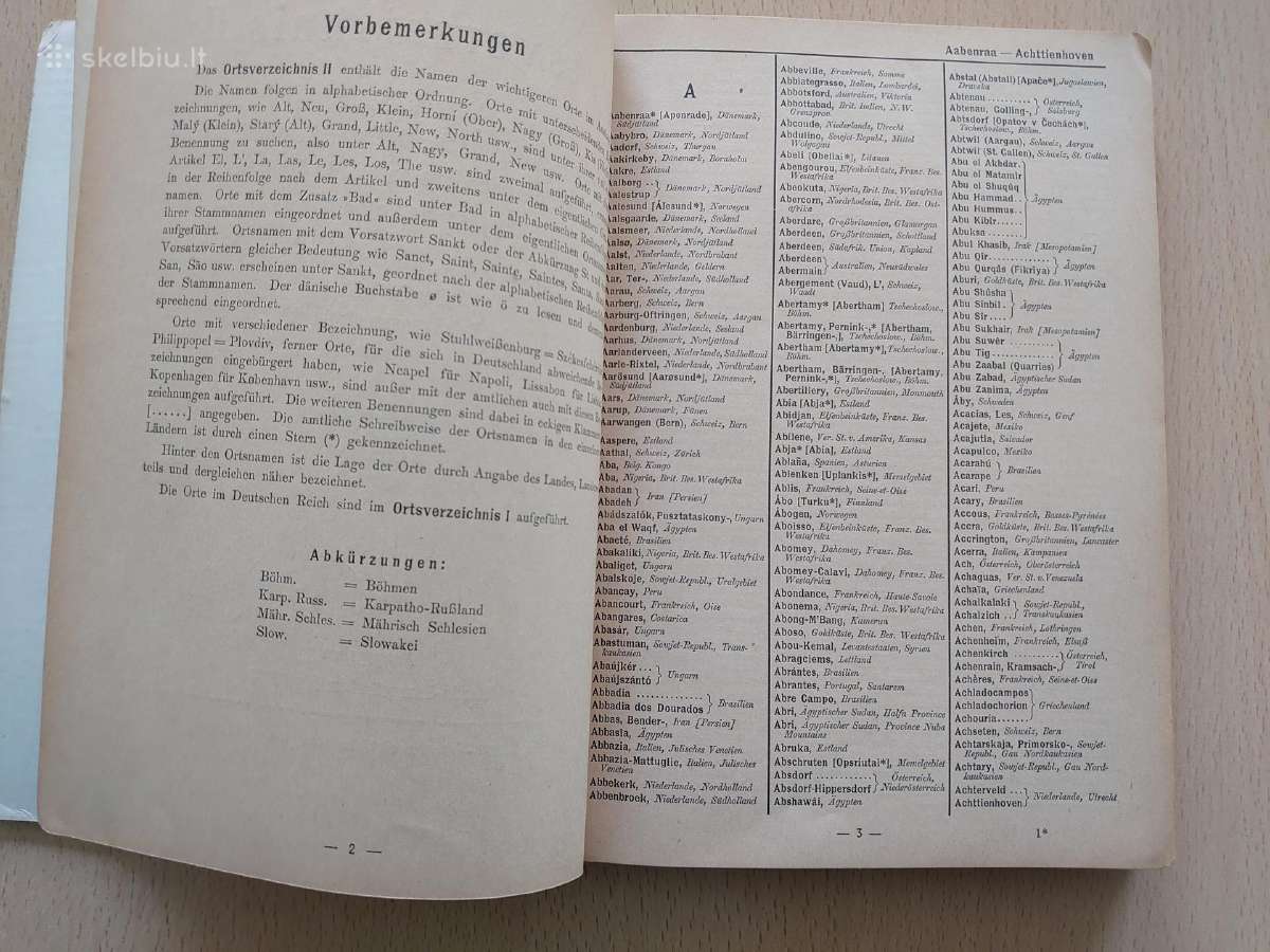 Vietų sąrašas pasaulyje, įskaitant Memel kraštą - nuotraukos Nr. 2