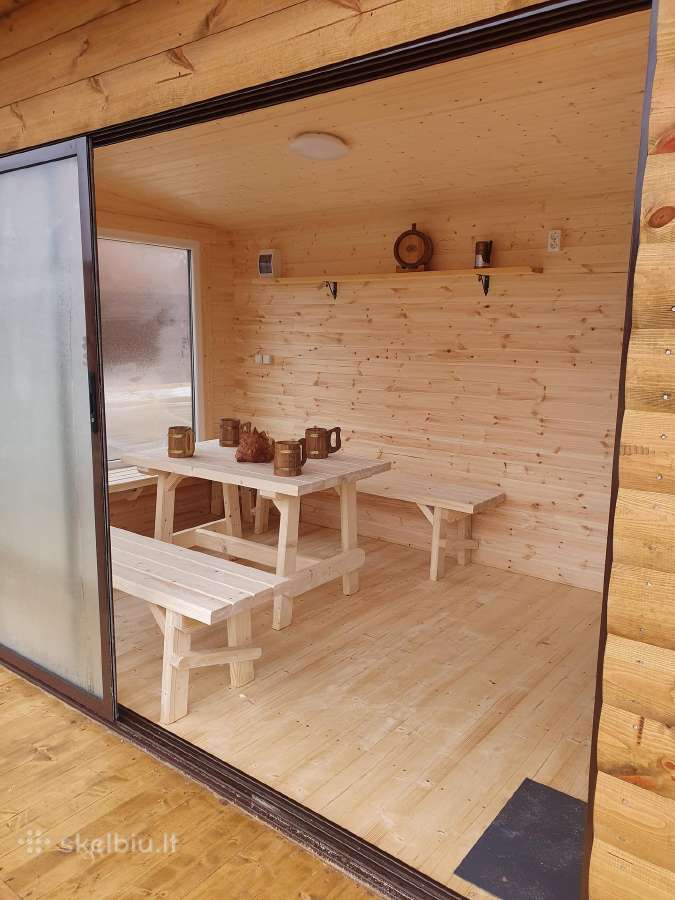 Pirtys medinės pavėsinės ,sodo namelis sandėliukas - nuotraukos Nr. 13