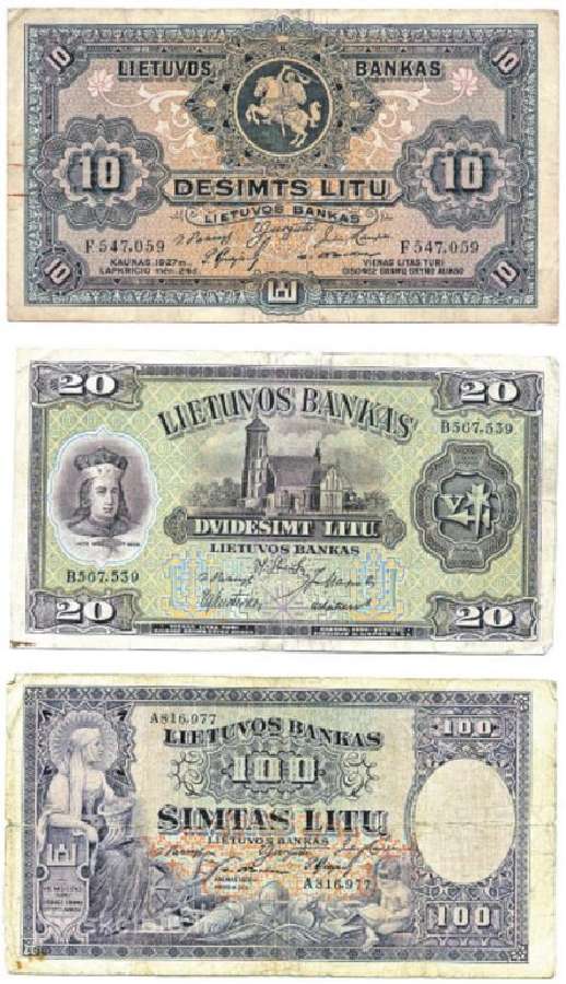 Perku Lietuvos tarpukario banknotus