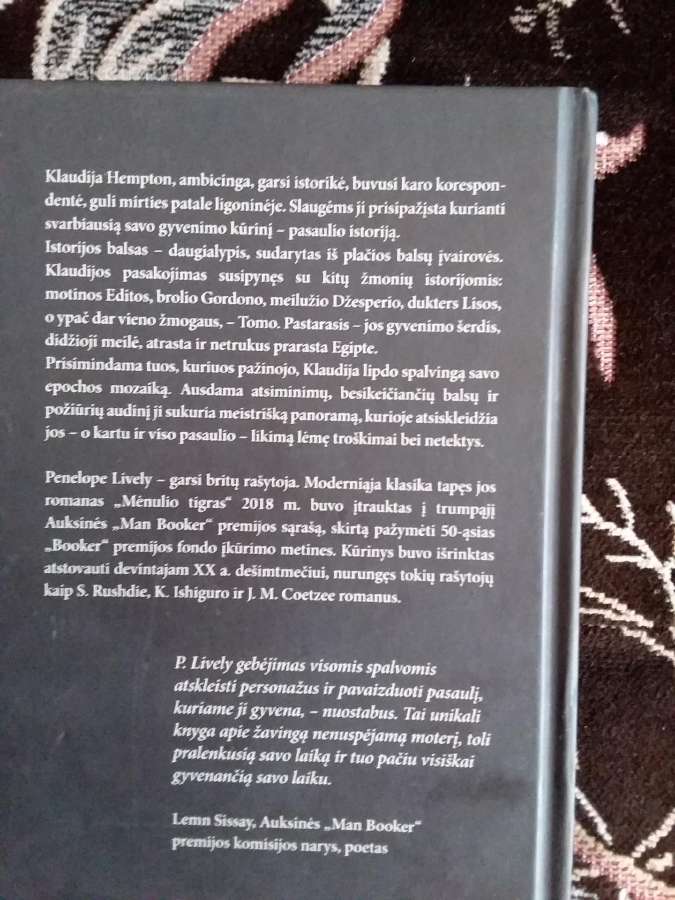 "Mėnulio tigras" Penelope Lively 2019 m.romana - nuotraukos Nr. 4