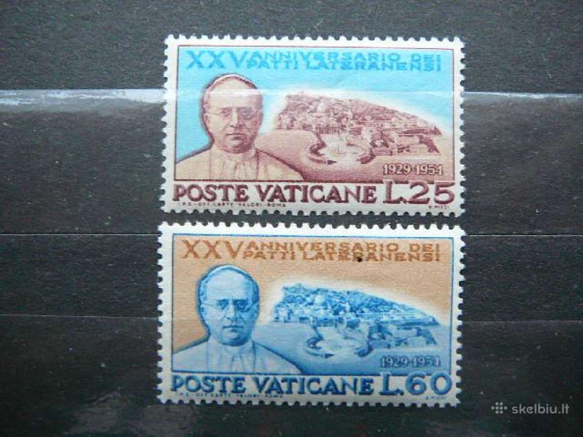 Popiezius Pijus 1954 Vatikanas mnh vt212/3s