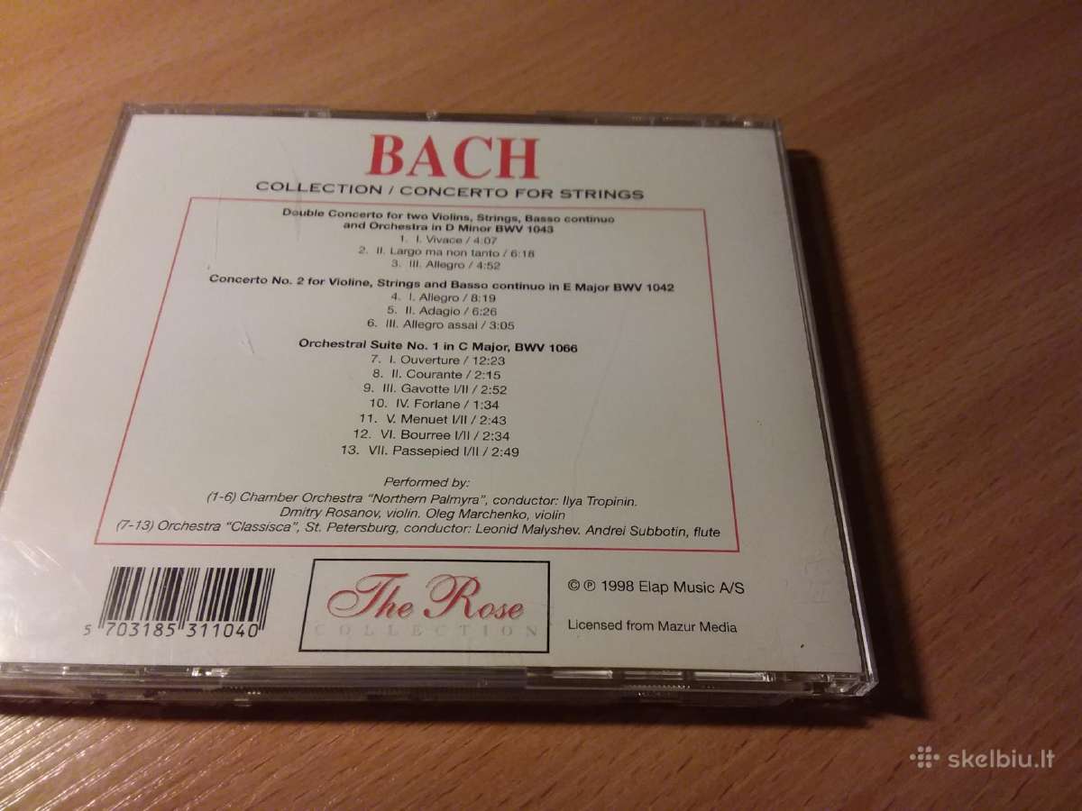 CD Bach originalus. - nuotraukos Nr. 2