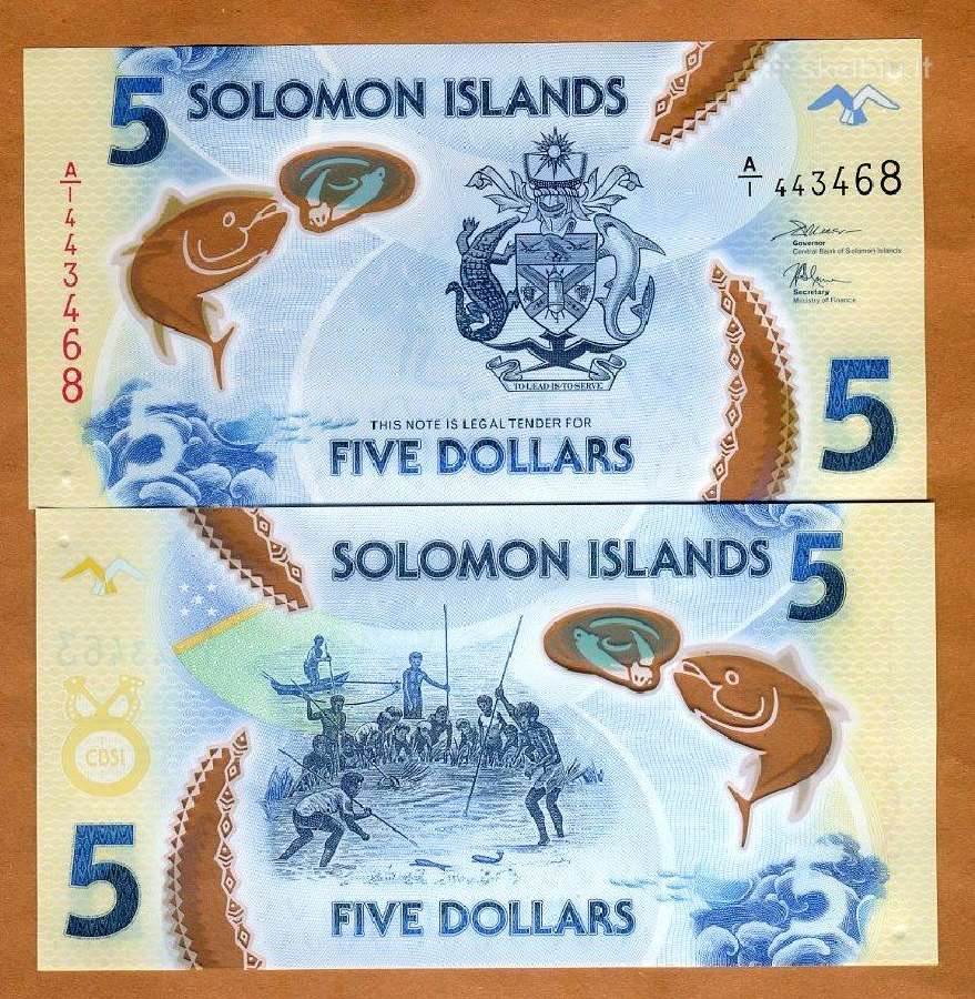 Saliamono Salos 5 Dollars 2019m. P-new Unc | Skelbiu.lt Saliamono Salos 5 Dollars 2019m. P-new Unc