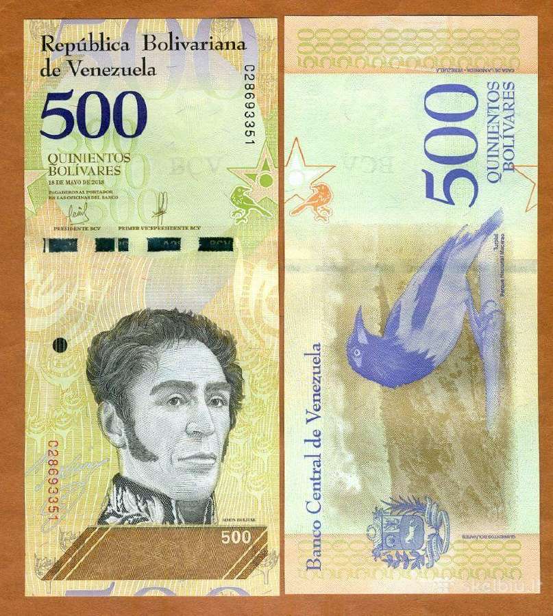 Venesuela 500 Bolivares 2018m. P108 Unc | Skelbiu.lt Venesuela 500 Bolivares 2018m. P108 Unc