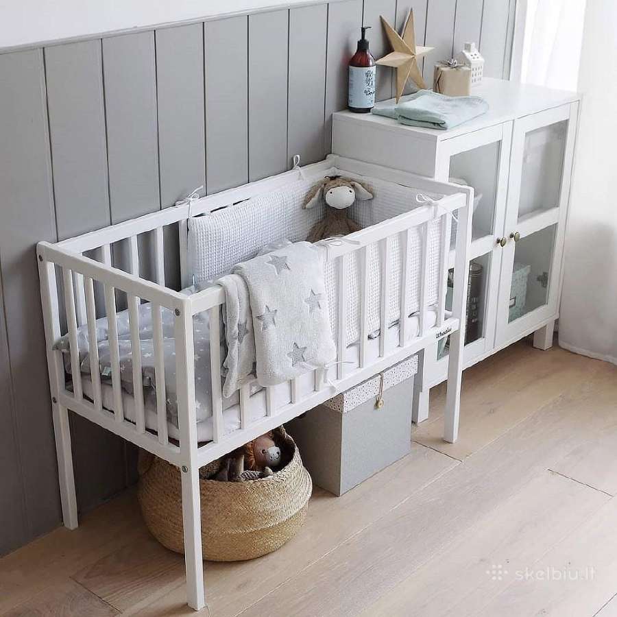 Nauja mini kūdikių lovelė su čiužinuku