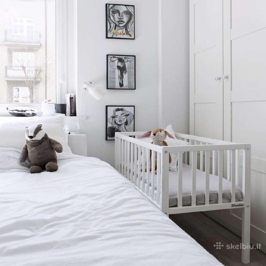 Nauja mini kūdikių lovelė su čiužinuku - nuotraukos Nr. 3