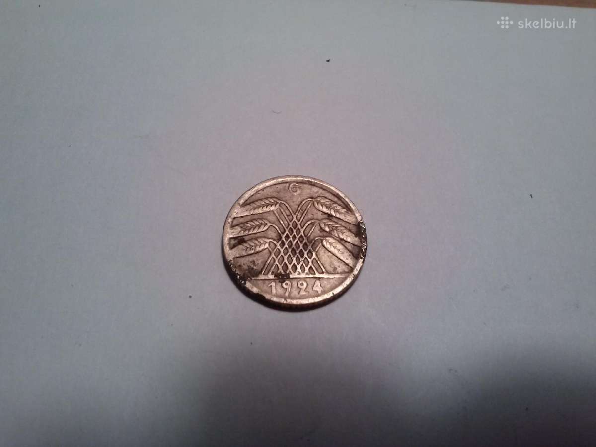 Moneta,5 pfennig 1924m - nuotraukos Nr. 2