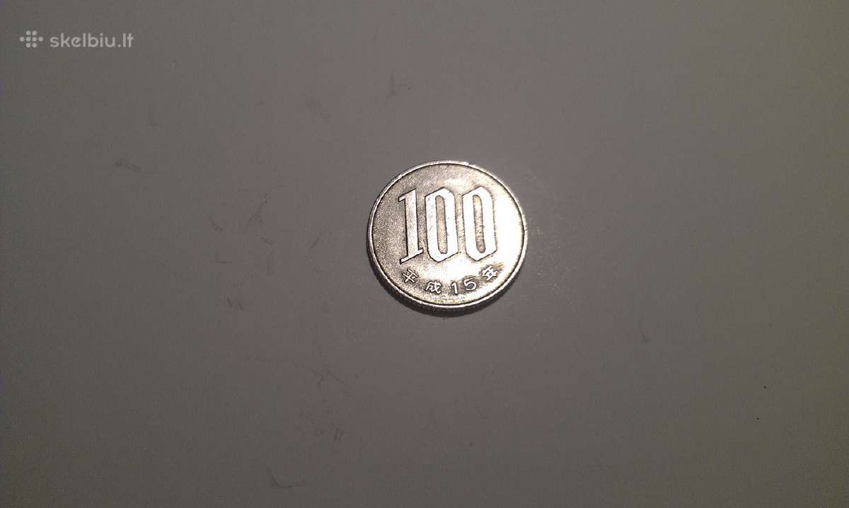 Monetą Jpy 100 Japonijos jena 2 vnt.