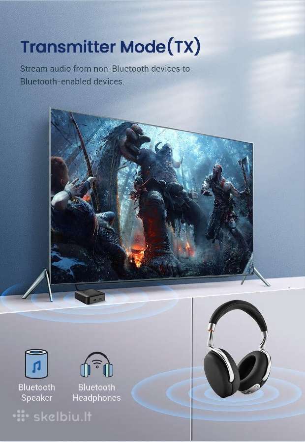 Bluetooth 5.0 (aptx) Adapteris Imtuvas - Siųstuvas - nuotraukos Nr. 4