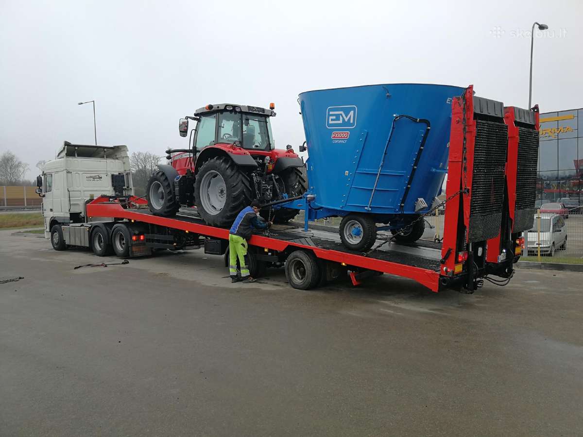 Kombainų transportavimas, žemagrindis tralas - nuotraukos Nr. 18