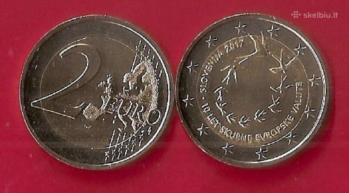 Slovenija 2017m. 2 € “10 metų eurui „ Unc
