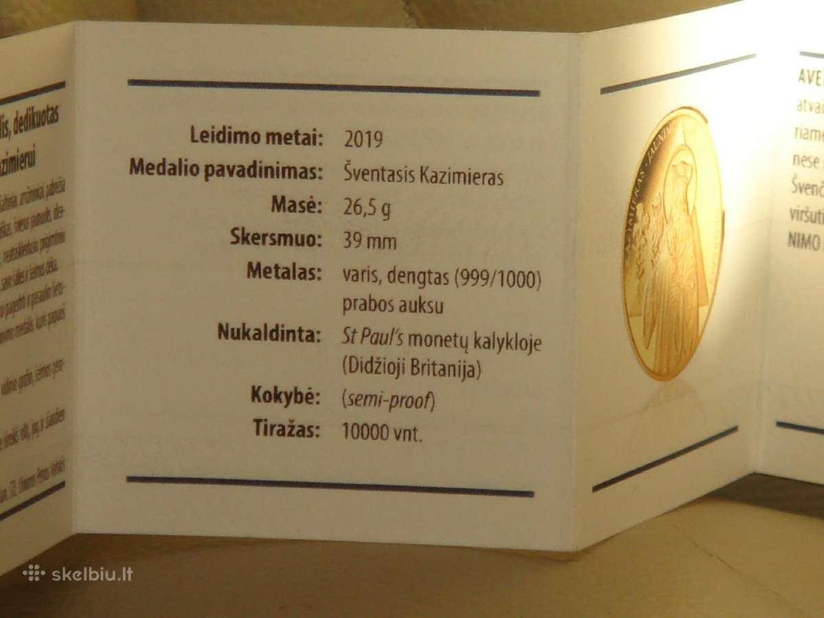 Lietuviskas paauksuotas medaliukas - nuotraukos Nr. 7