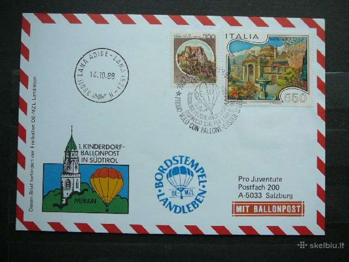 Oro balionai pastas Italija 1988 bp534