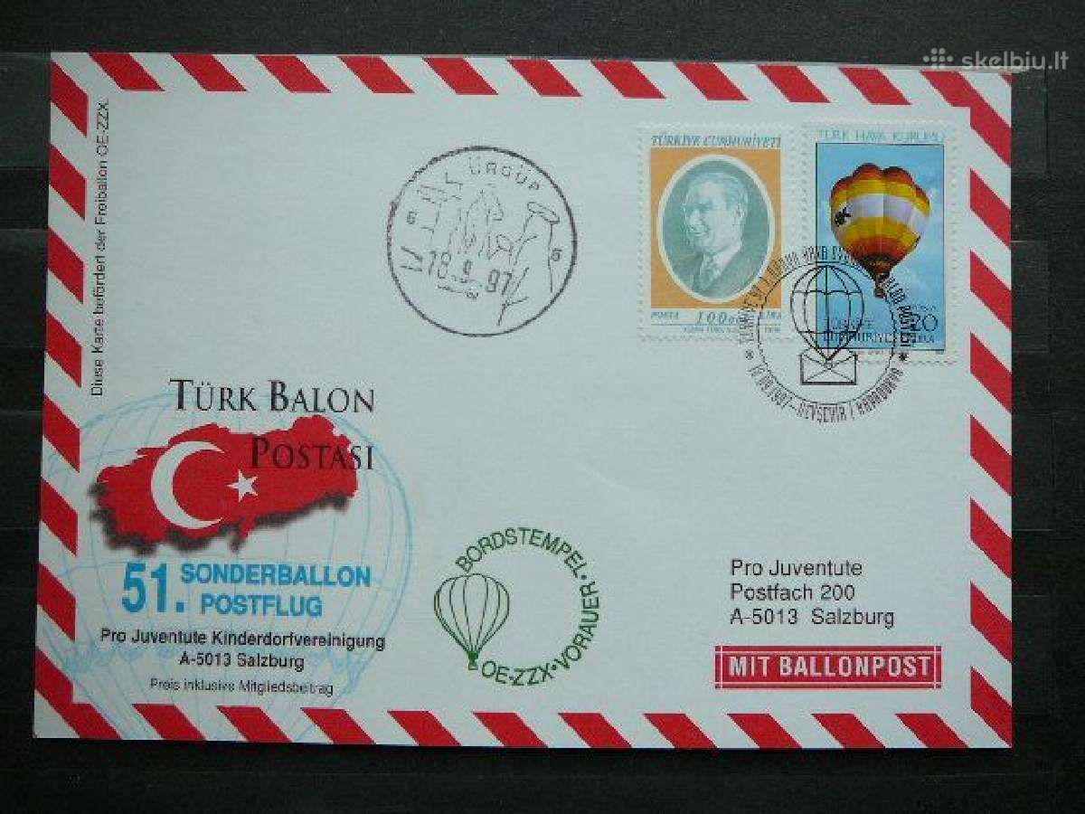 Oro balionai pastas Turkija 1997 bp540