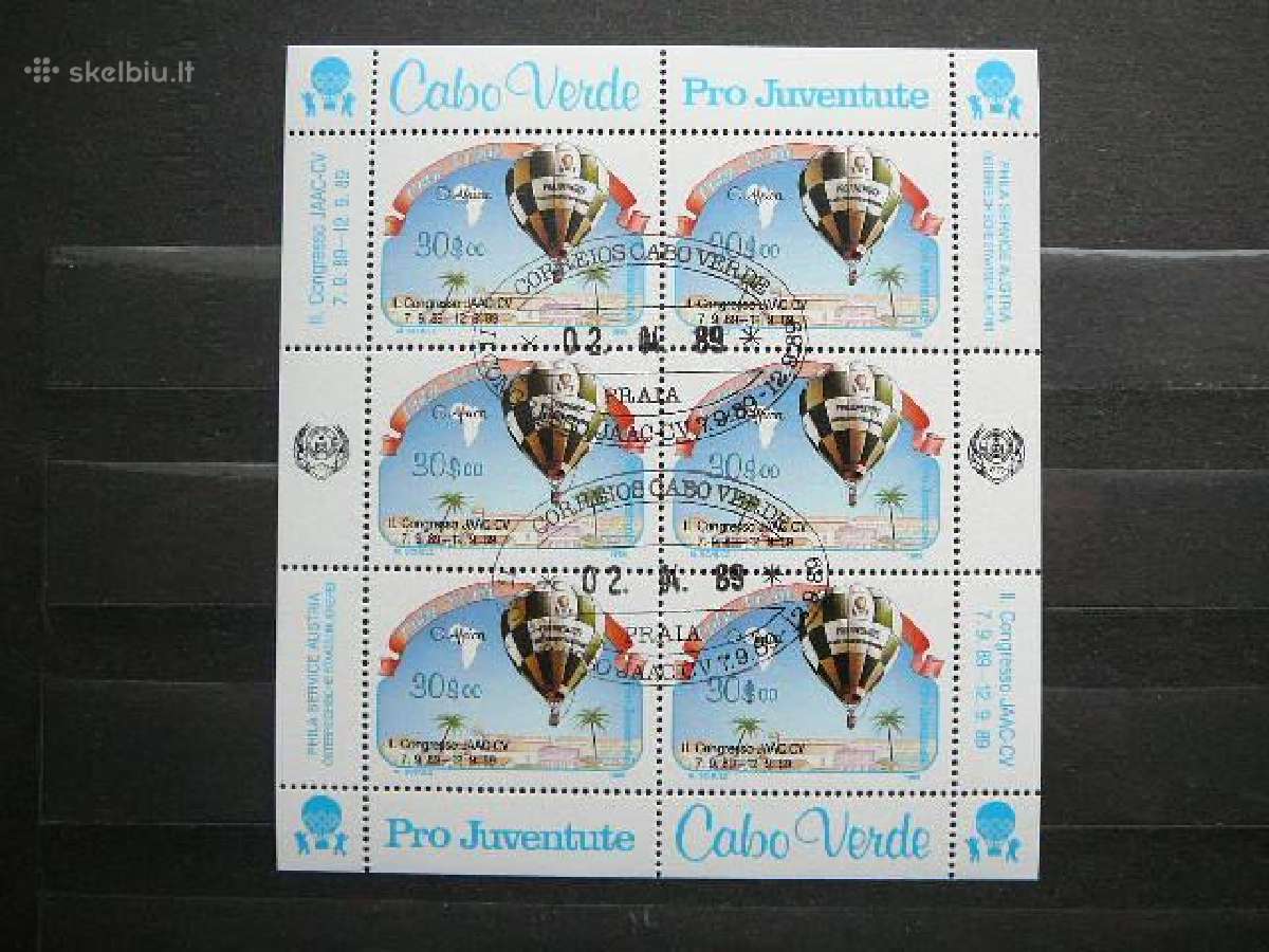 Cabo Verde 1989 Oro balionai klb. antsp. bp547