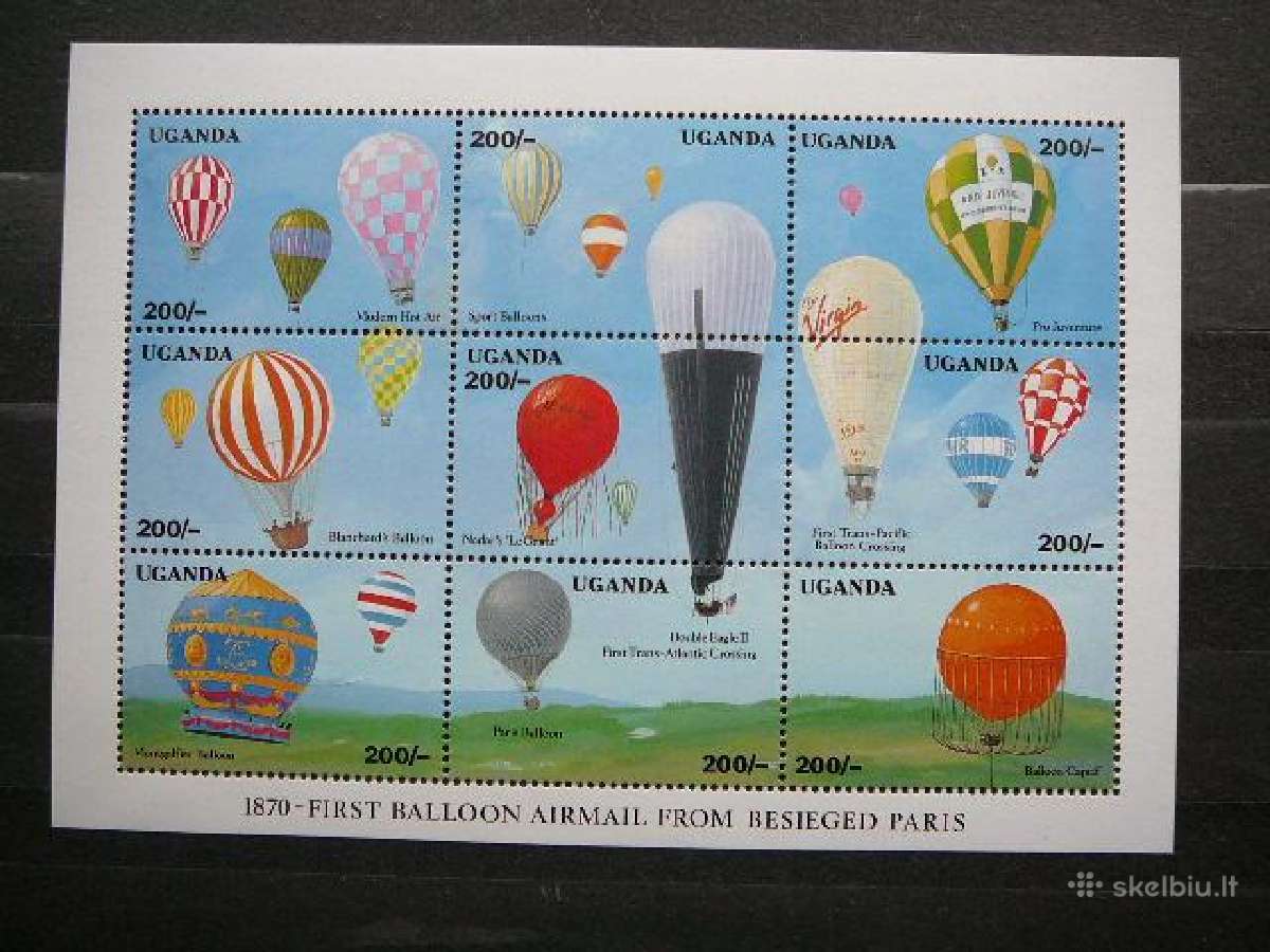 Uganda 1992 Oro balionai klb. svarus bp548