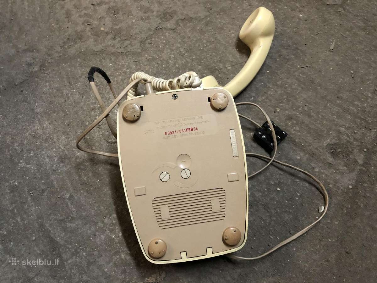 Vintazinis telefono aparatas, lentynele, atsakikli - nuotraukos Nr. 4