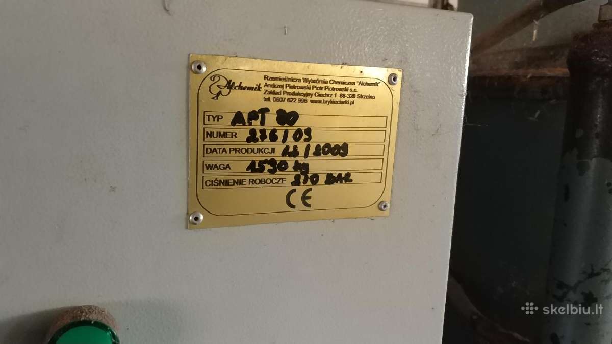 Hidraulinis briketų presas Apt 80 - nuotraukos Nr. 5