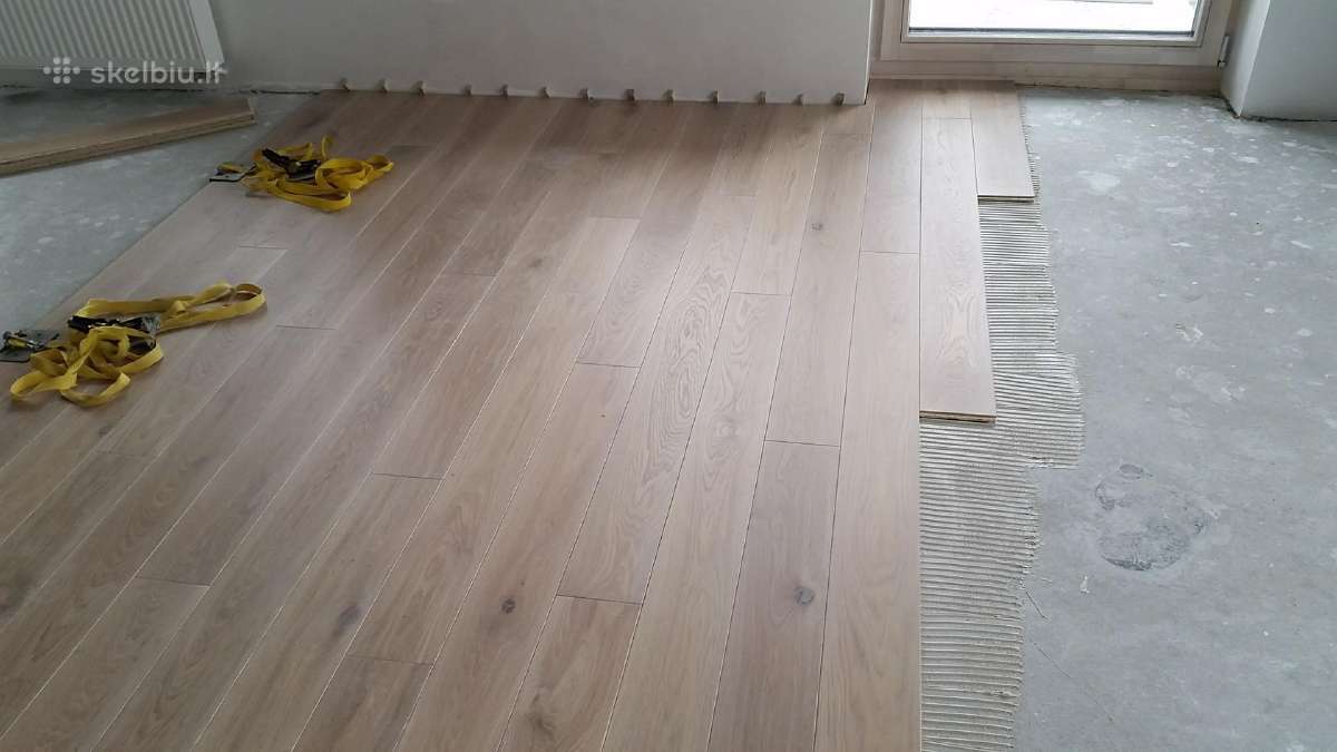 Parketo grindų klojimas šlifavimas lakavimas - nuotraukos Nr. 11