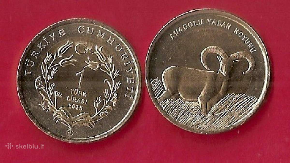 Turkija 1 lira 2015 "Mouflon" Unc