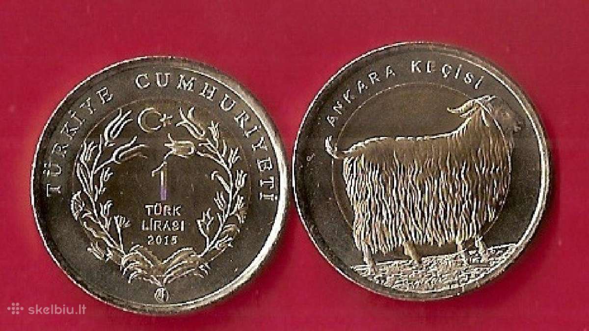 Turkija 1 lira 2015 "Angora Goat" Unc