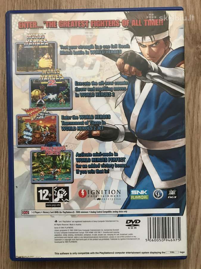 World Heroes Anthology - Ps2, Playstation 2, Pal - nuotraukos Nr. 2