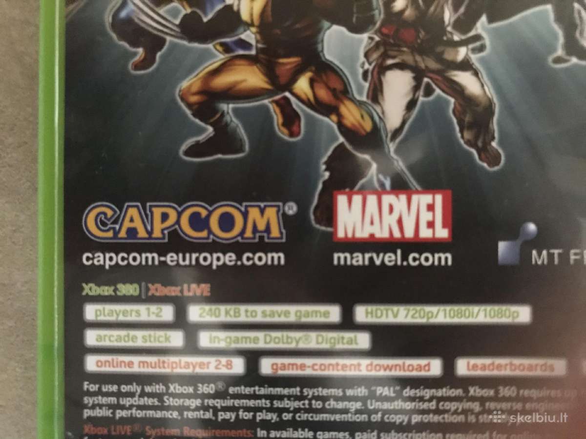 Parduodu xbox360 zaidima Ultimate marvel vs capcom - nuotraukos Nr. 10