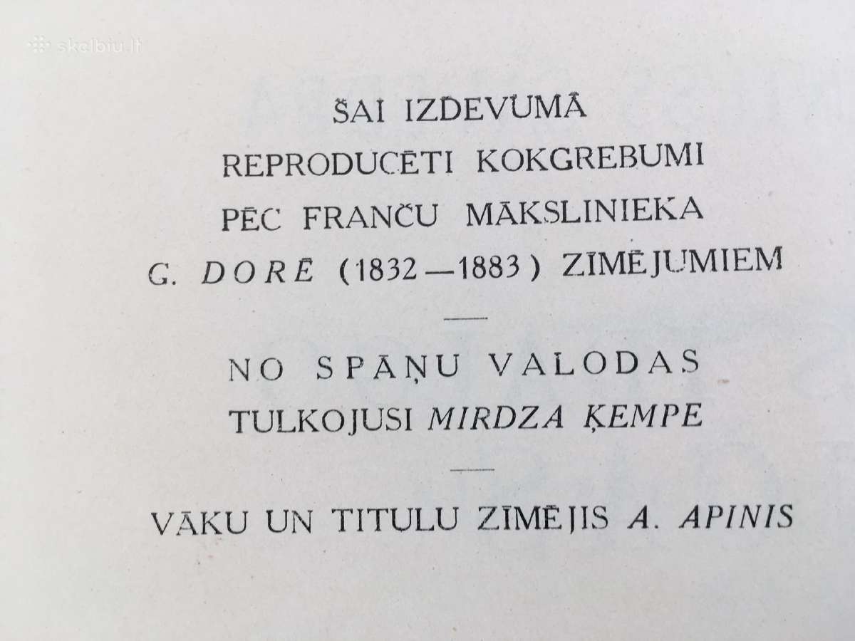 Seno gramata. Latviešu valoda. Dons Kihots 1956 m - nuotraukos Nr. 10