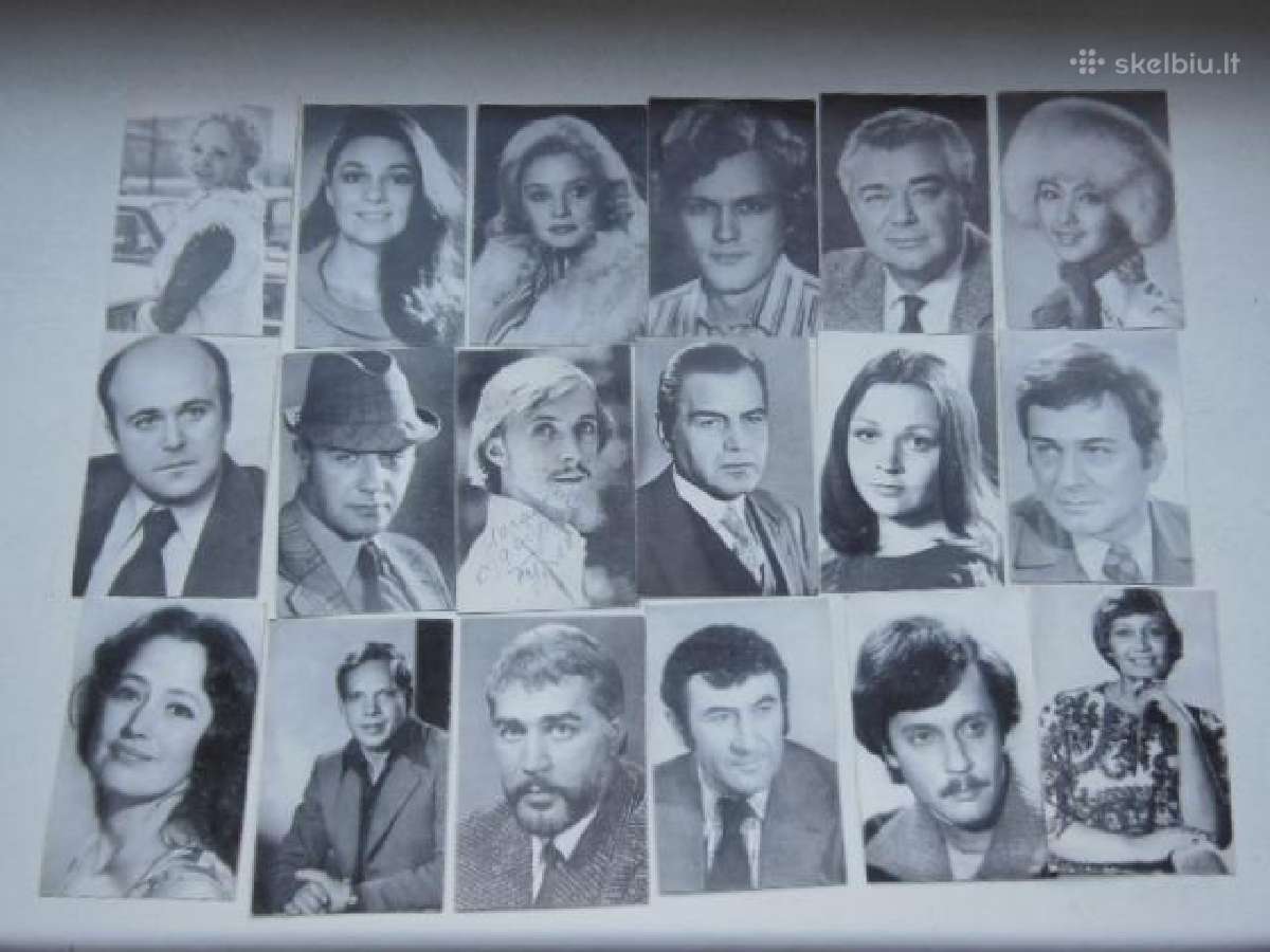 Sovietmečio atviruku rinkinys, kino aktoriais