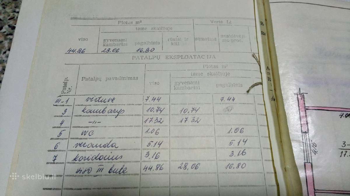 Parduodamas butas 2kamb ,45kv ,su 1,26 aro žemes - nuotraukos Nr. 3