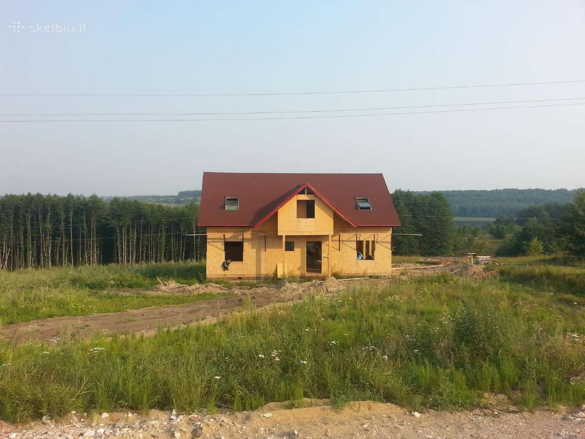 Medinių karkasinių ir Sip skydų namų statyba - nuotraukos Nr. 2