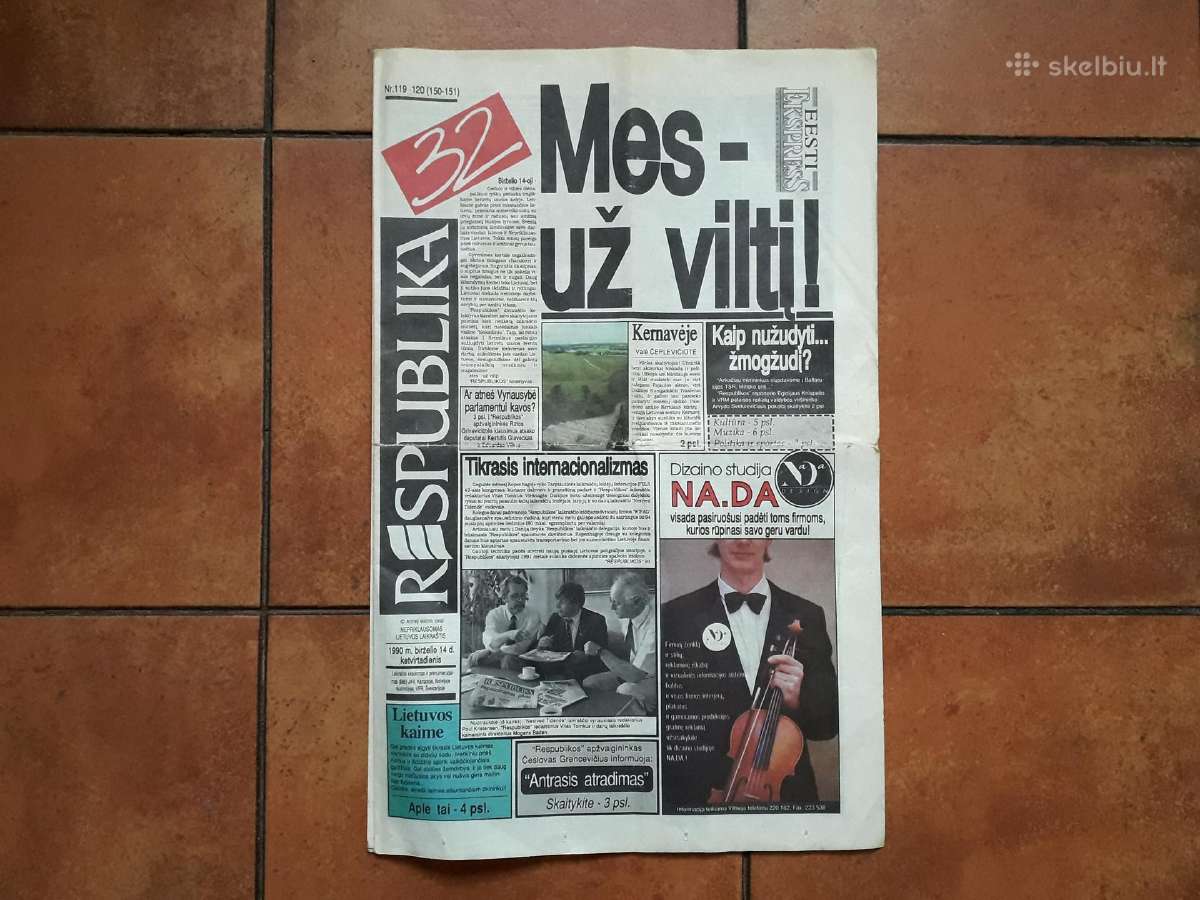 Unikalus "Respublikos" 1990 m. birželio 14d. Nr.